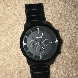 Black fossil watch